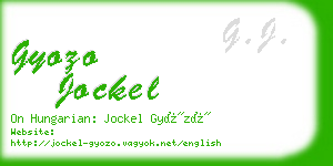 gyozo jockel business card